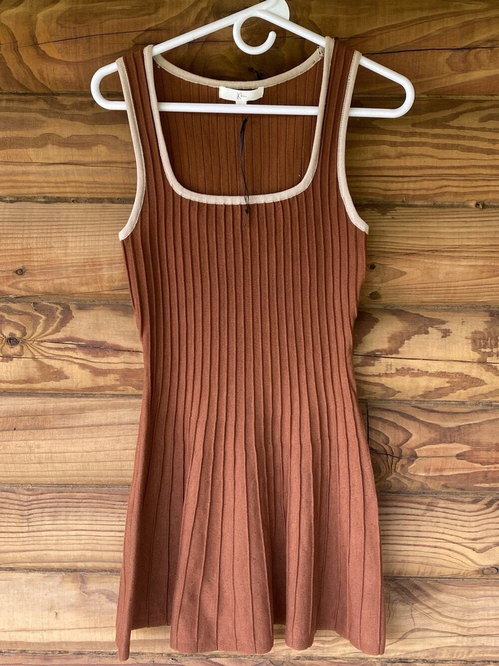 Klesis Brown Sleeveless Sweater Dress NEW Size S